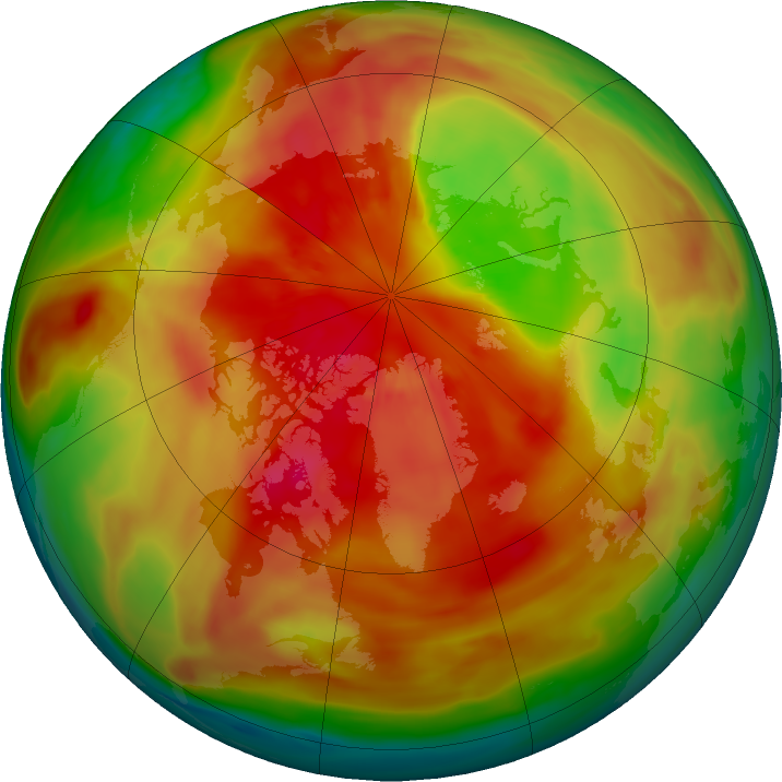 Arctic ozone map for 12 March 2018